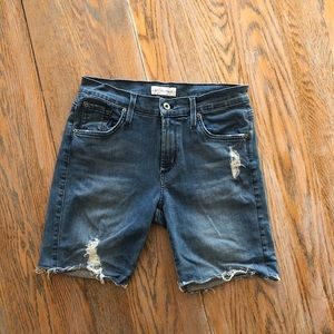 James Jeans Biker Jean Cutoff Light Shorts 32